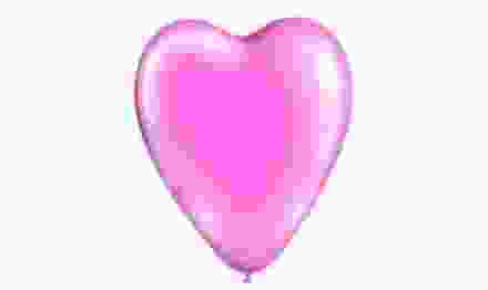 Шары Сердце 5' Металлик Розовое /Ит