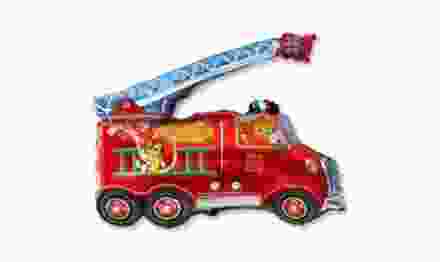 Шар (14'/36 см) Мини-фигура, Пожарная машина, 1 шт