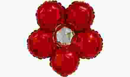 Шар (22'/56 см) Фигура, Цветок, Красный, 1 шт.