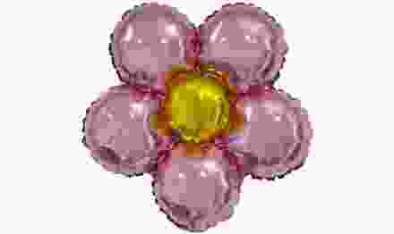 Шар (22'/56 см) Фигура, Цветок, Розовый, 1 шт.