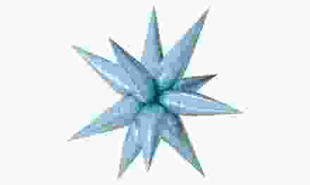 Шар (26'/66 см) Фигура, Звезда составная, Голубой, 1 шт.