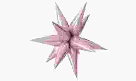 Шар (26'/66 см) Фигура, Звезда составная, Розовый, 1 шт.
