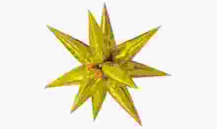 Шар (26'/66 см) Фигура, Звезда составная, Золото, 1 шт.