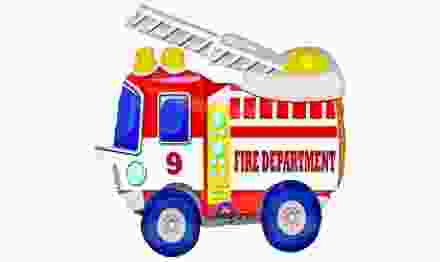 Шар (52'/132 см) Ходячая Фигура, Пожарная машина, Красный, 1 шт.